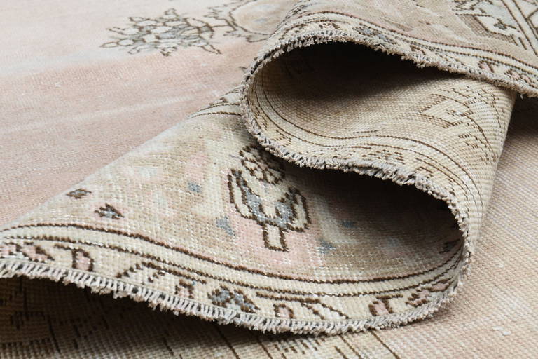 9'4x12'5 Ft Vintage Pink Persian Rug