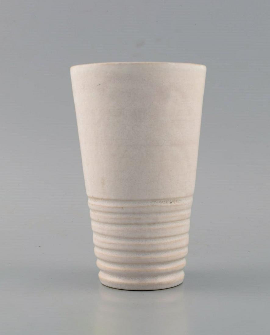 Suzanne Ramie (1905-1974) for Atelier Madoura. Unique art deco vase in glazed stoneware. Beautiful (1 of 6)