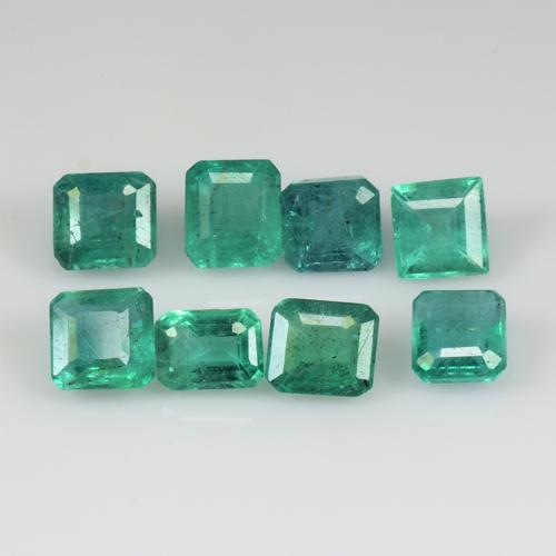 8 PCS 4.82 CTS NATURAL ZAMBIAN EMERALD OCTAGON CUT LOOSE GEMSTONES (1 of 3)