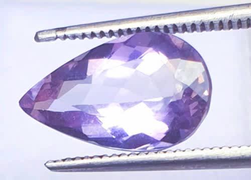 Natural Amethyst 3.07ct Pear Intense Purple VVS (1 of 2)