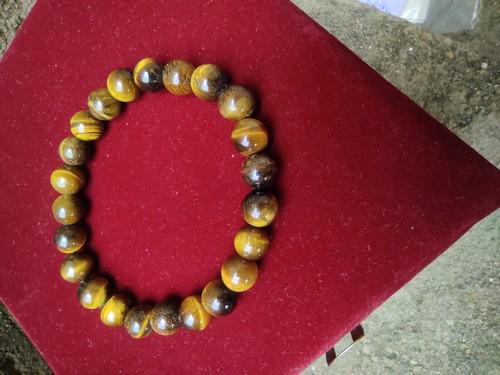 95 Carat Multi Color Tiger Eye Round- Balls Adjustable Bracelet (1 of 6)