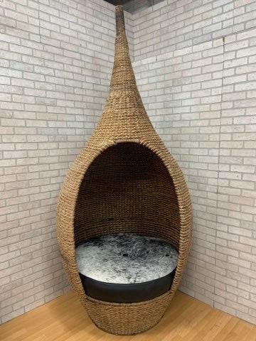 Vintage Rare Genie in a Bottle Woven Rattan Pod Chair (1 of 10)