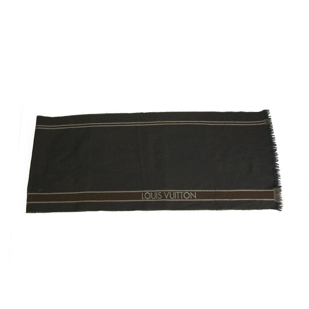 Louis Vuitton Blue 100% Wool Long Men Unisex Scarf Wrap Winter Cache Col (1 of 5)