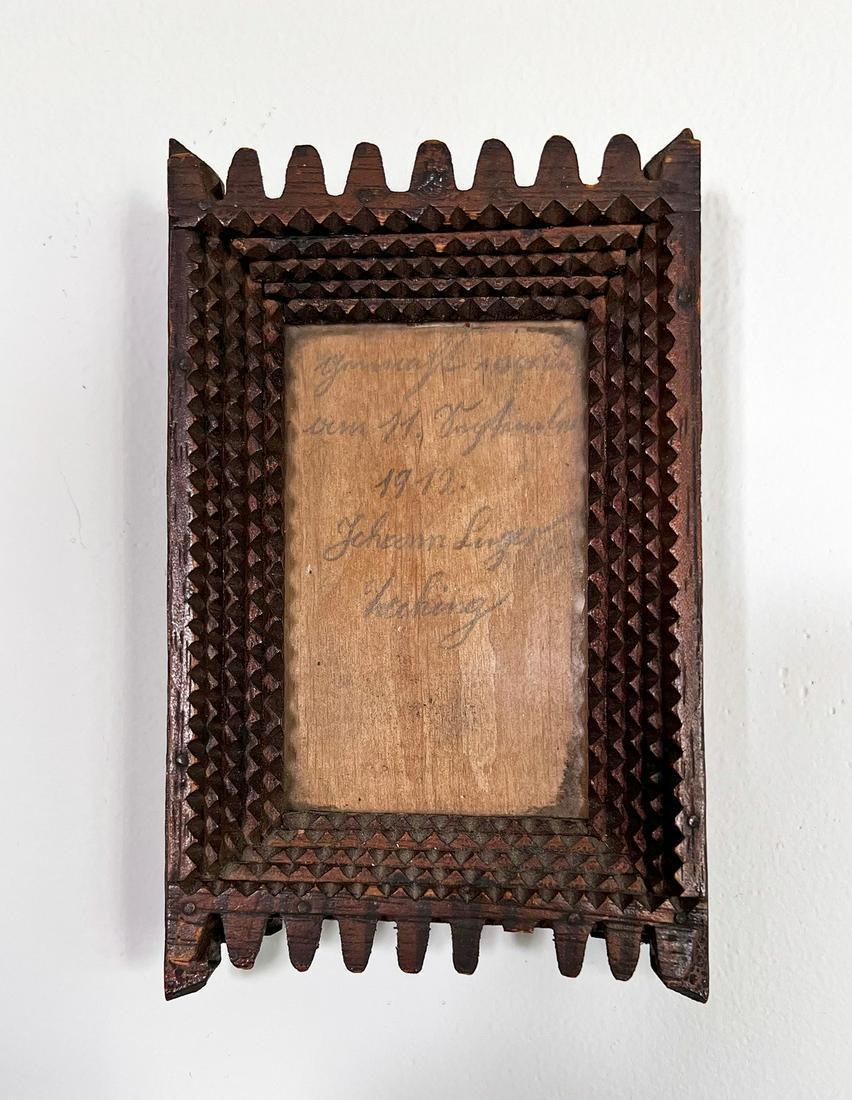 Dated 1912 Tramp Art Frame (1 of 2)