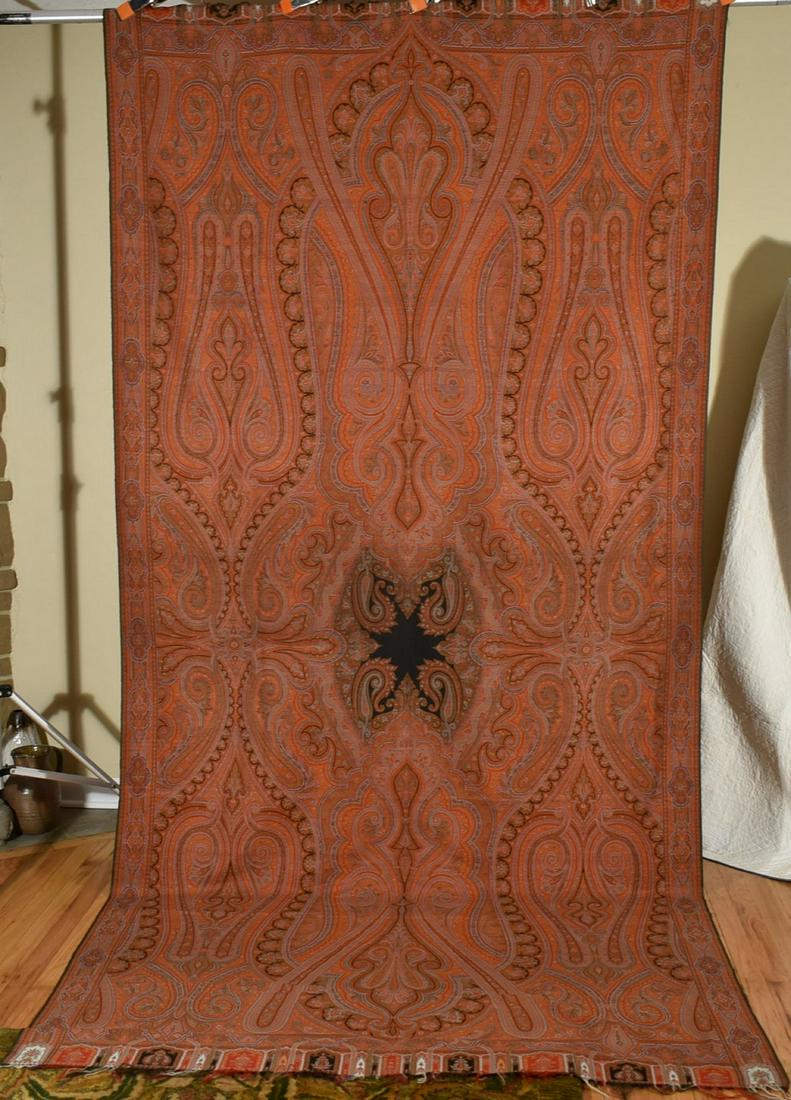 Large 1880's Wool Paisley Shawl (1 of 13)