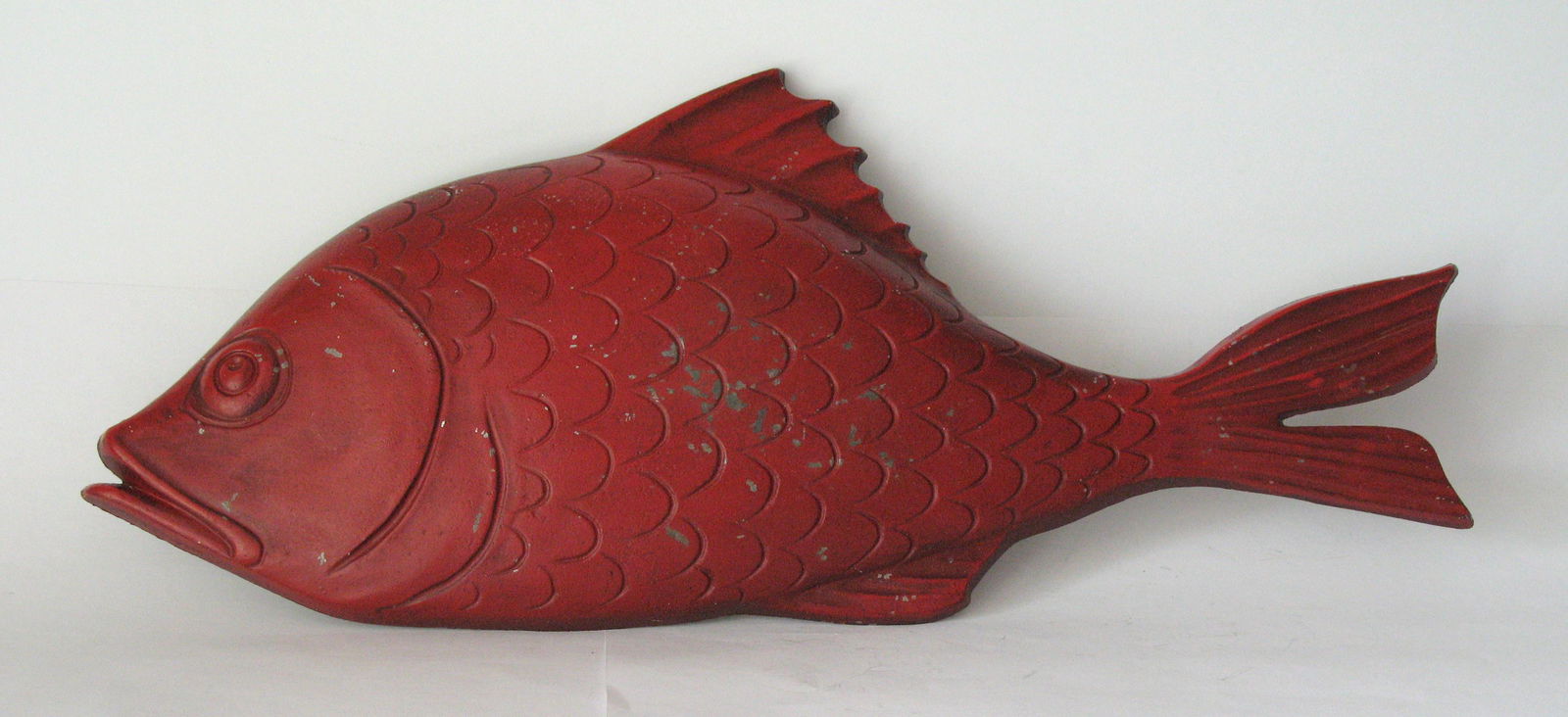 Vintage cast metal fish trade sign. (1 of 3)