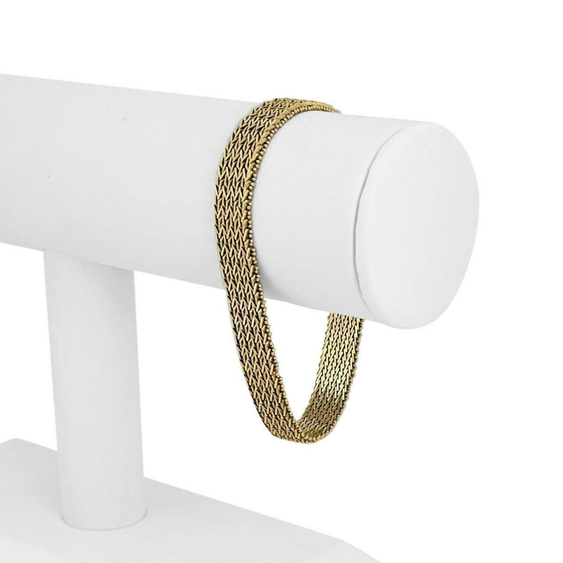 14k Yellow Gold 22.8g Imperial Gold QVC 9mm Mirror Bar Link Bracelet 7.25" (1 of 6)