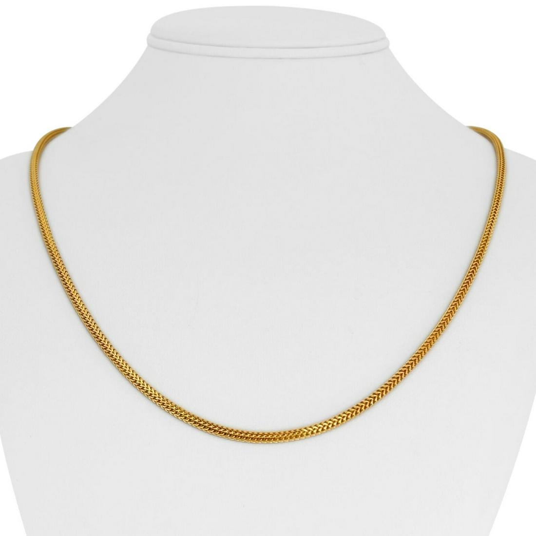22k Yellow Gold 21.8g Solid 3mm Rounded Open Cylinder Link Chain Necklace 22" (1 of 7)