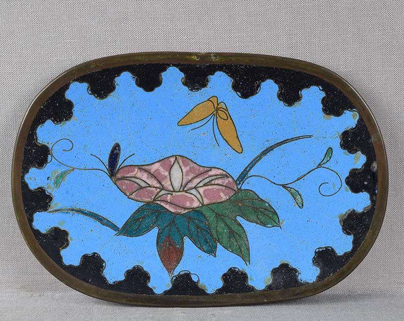19c Japanese cloisonne tray tea ceremony MORNING GLORY (1 of 6)