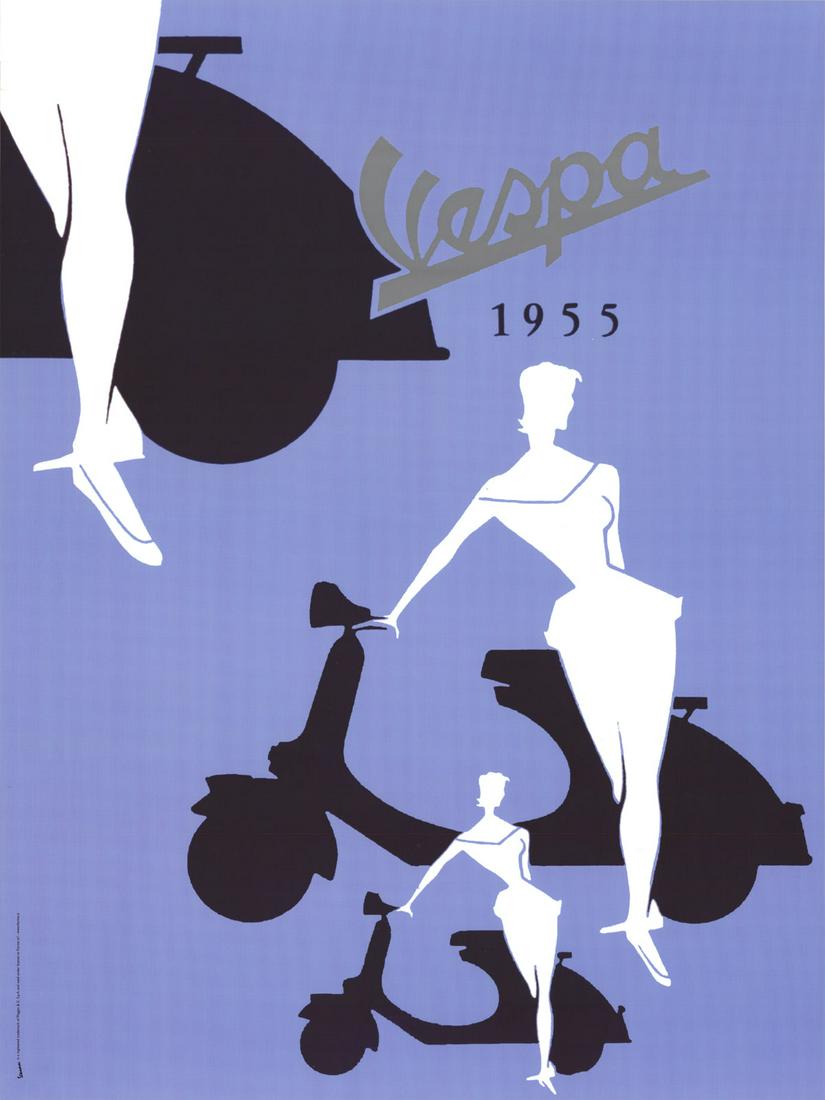 Artist Unknown - Vespa (1955) - 2017 Offset Lithograph 31.5" x 23.5" (1 of 1)