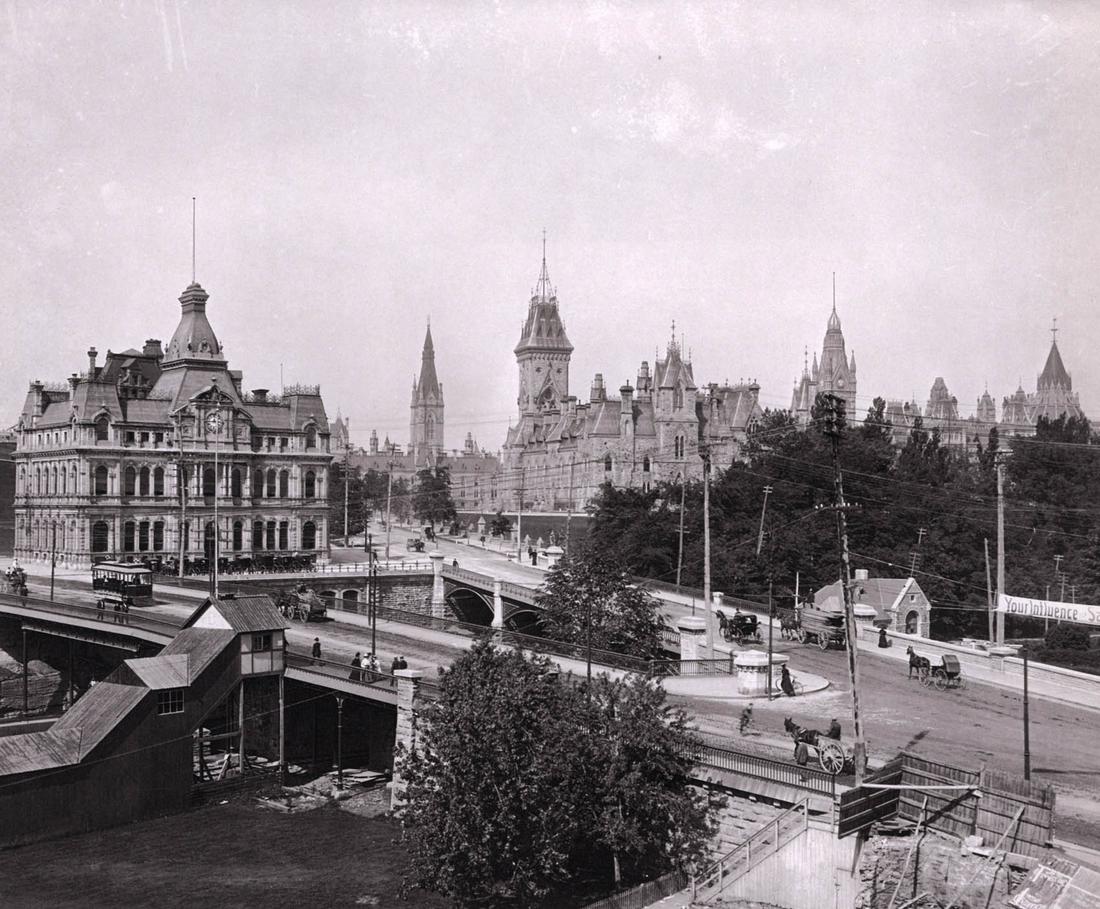 WILLIAM NOTMAN - Post Office and Parliament Bldgs., Ottawa, c. 1900 (1 of 1)