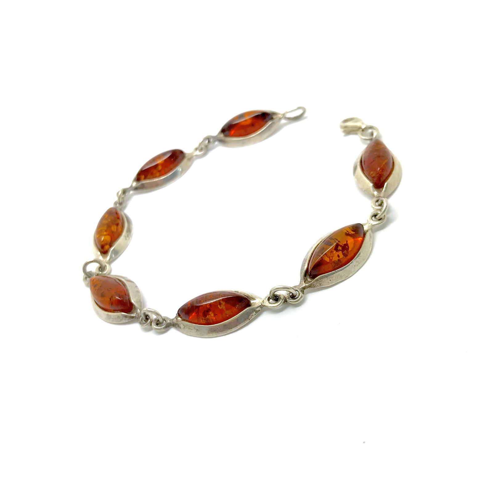 Outstanding Unique Vintage Amber Bracelet made from Hand Carved Amber beads (1 of 9)