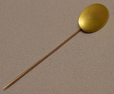 Antique Signed & Marked 10K Gold Stickpin: Title: Antique Signed & Marked 10K Gold Stickpin Additional Information: Lovely antique signed and marked 10K gold Victorian stickpin. The pin weighs 1.6 grams. It measures 2-5/8 inches long by 5/8
