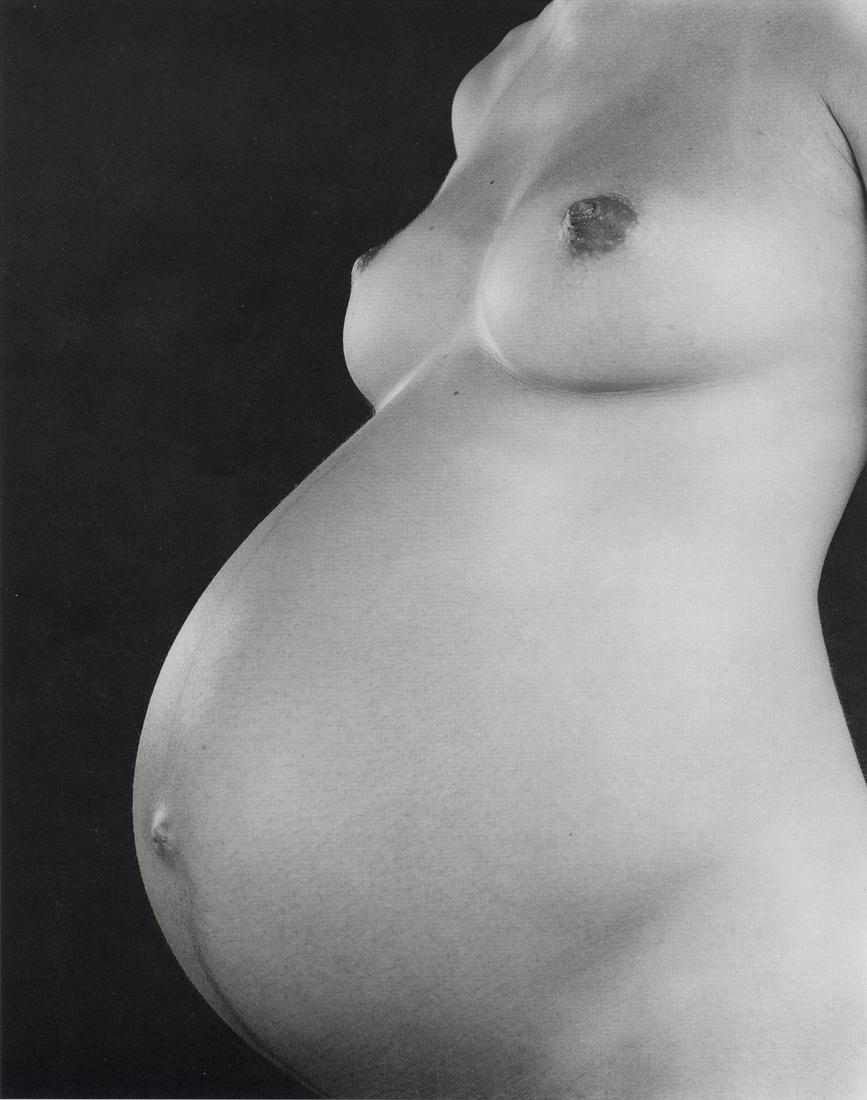 ROBERT MAPPLETHORPE - Dovonna, 1988 (Pregnant): Artist: Robert Mapplethorpe Title: Dovonna, 1988 (Pregnant) Medium: Photo Litho, 1993, Austria Dimensions: 6.55x8.3" Description: Heat Wax Mounted on 8.5x11" Conservation Board Artist Bio: Robert Mapp
