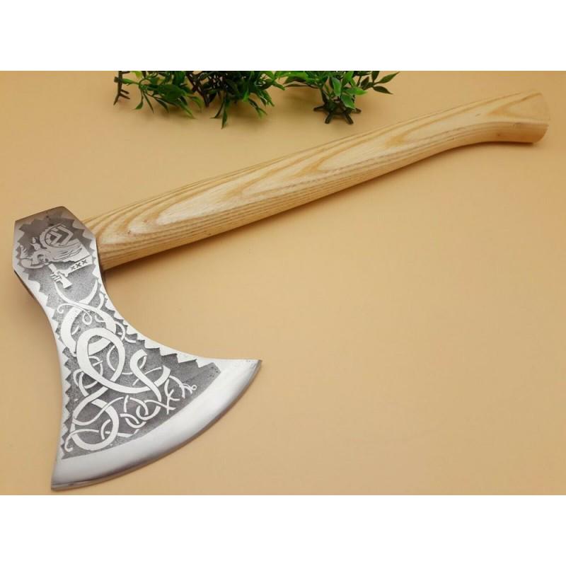 Camping steel viking hatchet out door splitter axe wood (1 of 4)