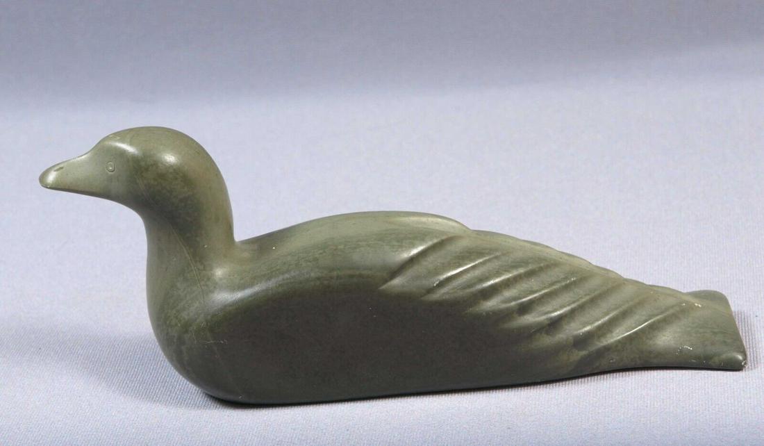 Inuit Canada Native American Soapstone Carving Bird Duck Loon Vintage (1 of 4)