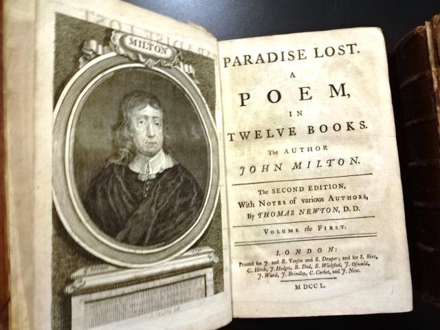 1750 Leather Paradise Lost Milton Two Vol sert (1 of 6)