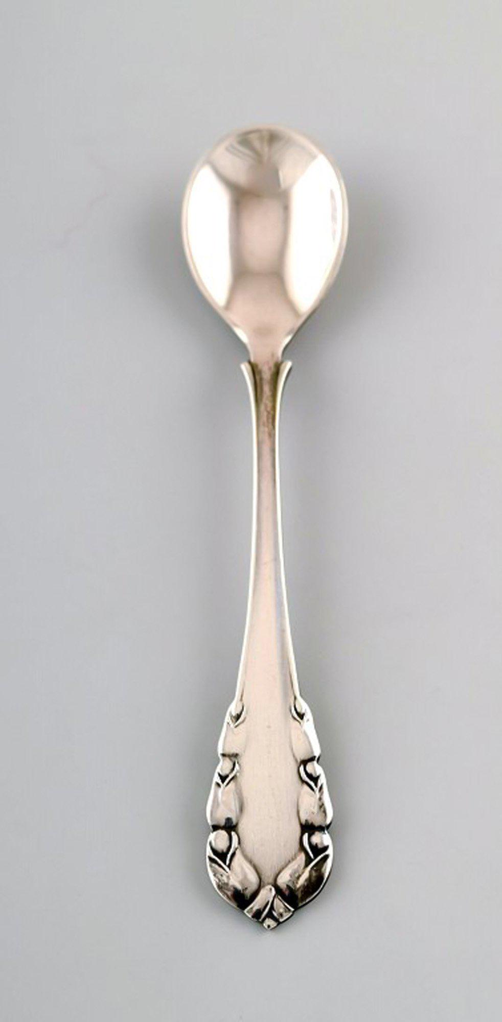 Georg Jensen "Lily of the valley" mocha / espresso spoon in sterling silver.: Title: Georg Jensen "Lily of the valley" mocha / espresso spoon in sterling silver. Description: Georg Jensen "Lily of the valley" mocha / espresso spoon in sterling silver. Measures: 8.3 cm. In very 