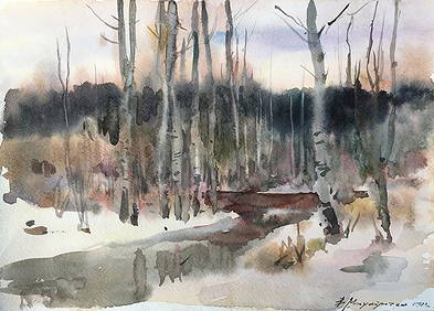 Watecolor painting Series of paintings "Flight" Alexander Arkadievich Litvinov (1 of 12)