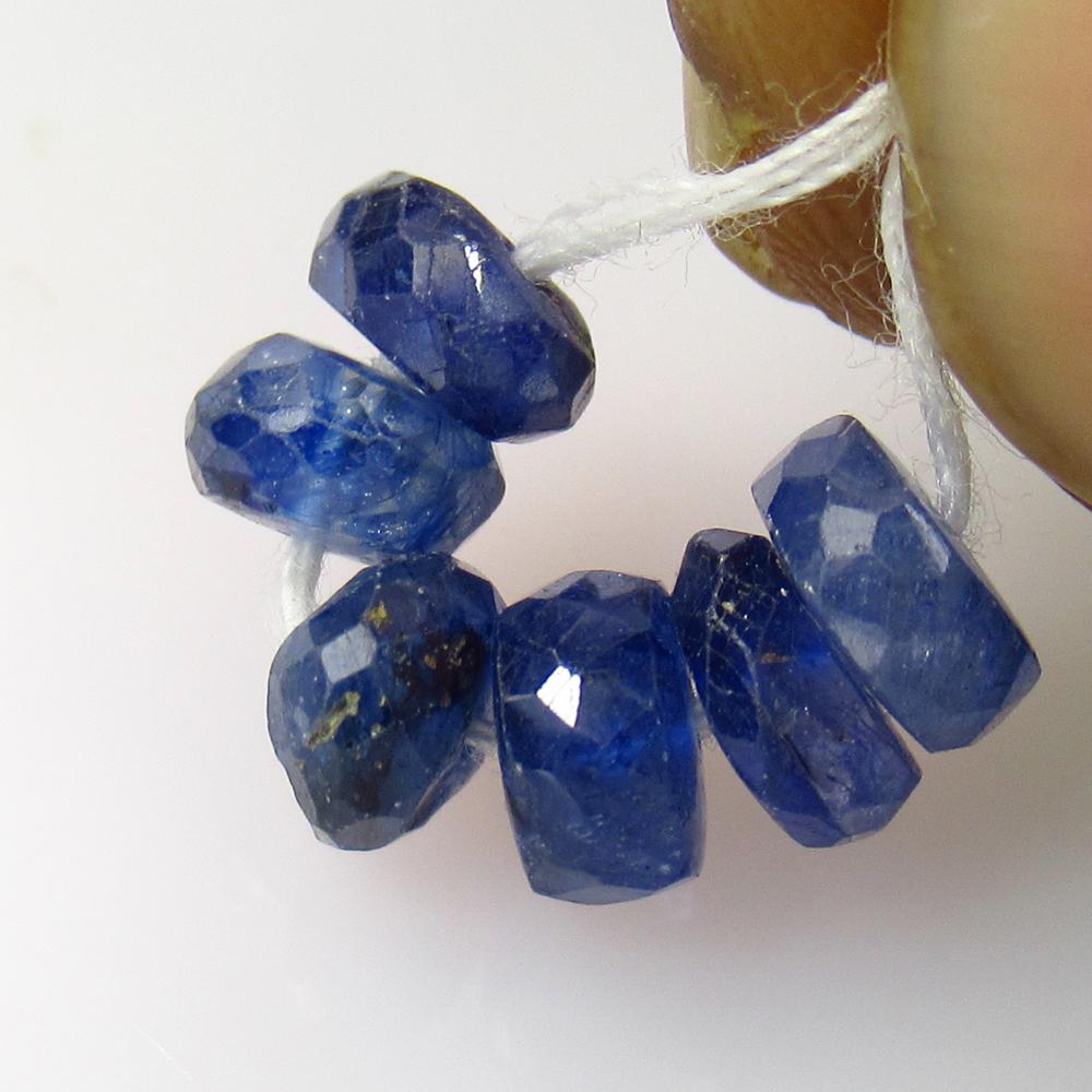 6.48 Ctw Natural 6 Blue Sapphire Round Beads (1 of 2)