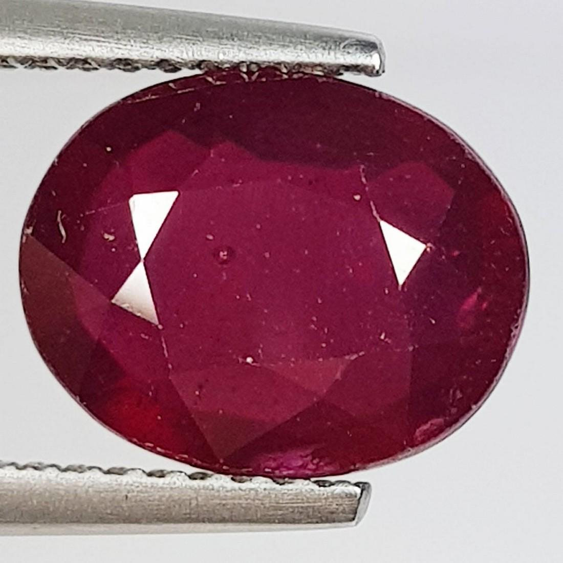 4.33 ctz " Natural Oval Cut Red Ruby (1 of 4)