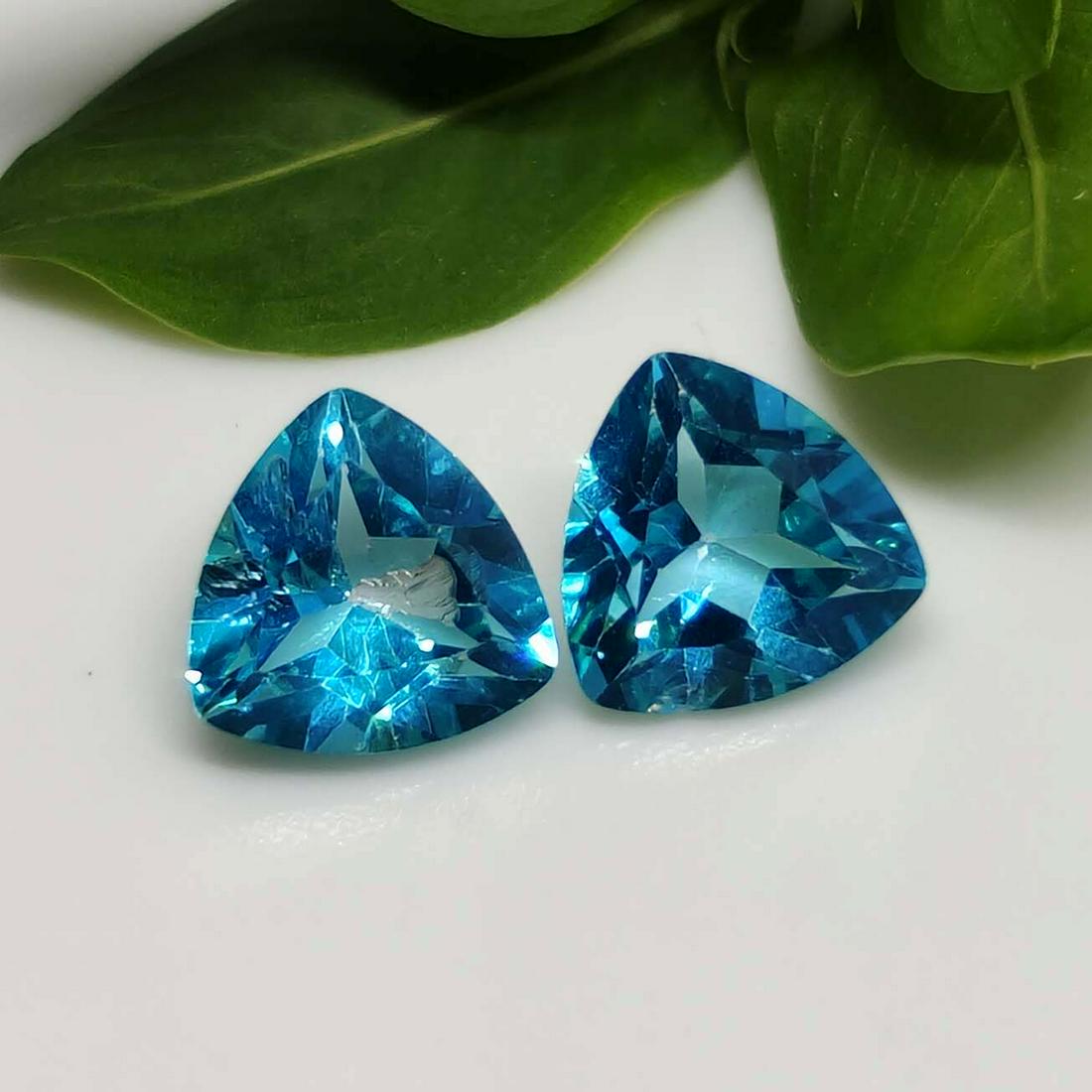 2.50 ct Rare Natural Paraiba Topaz Pair-Top Grade (1 of 2)
