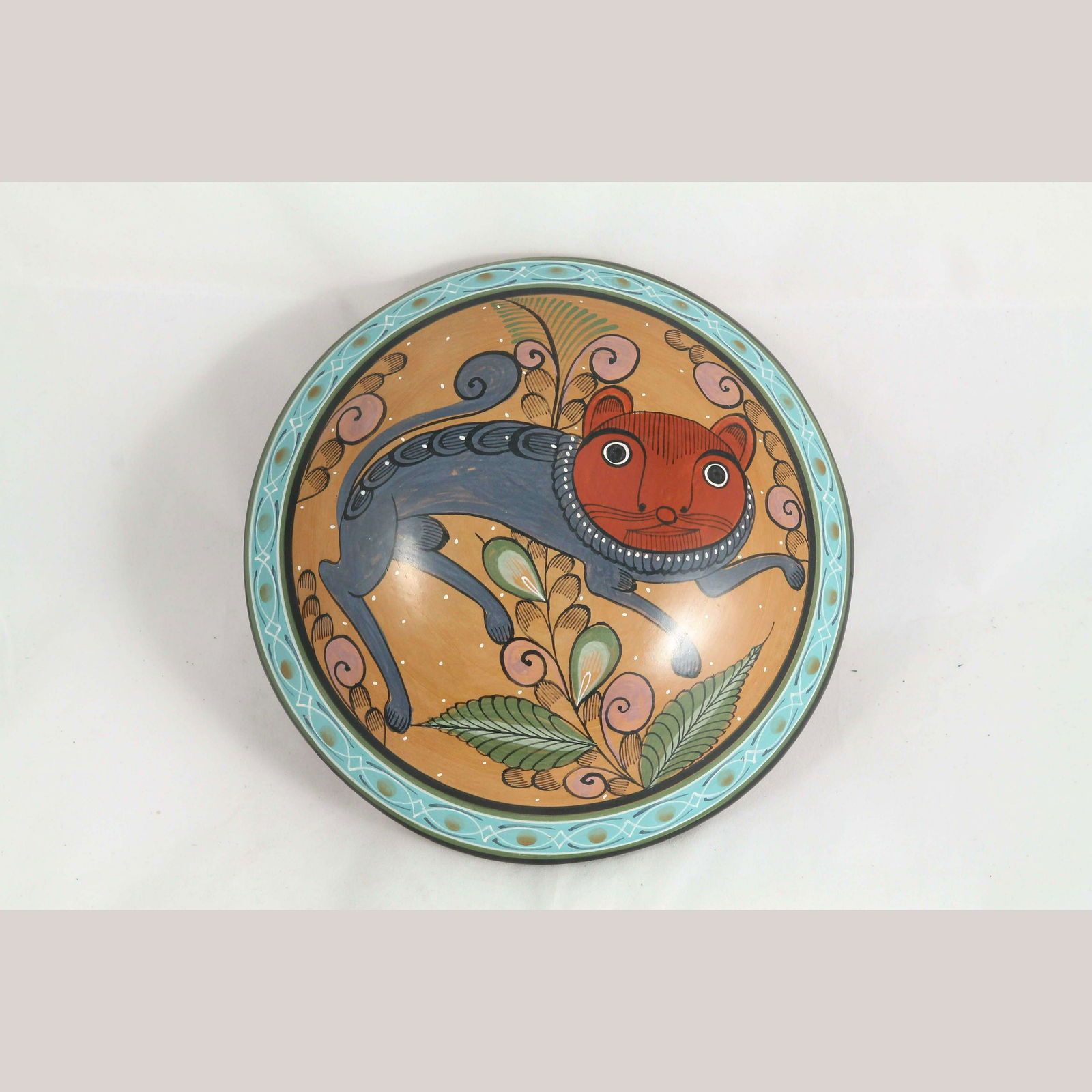 3 Footed Ceramic Round Vessel Mexican Fine Folk Art DÃ©cor Jose L Cortez Nagual (1 of 6)