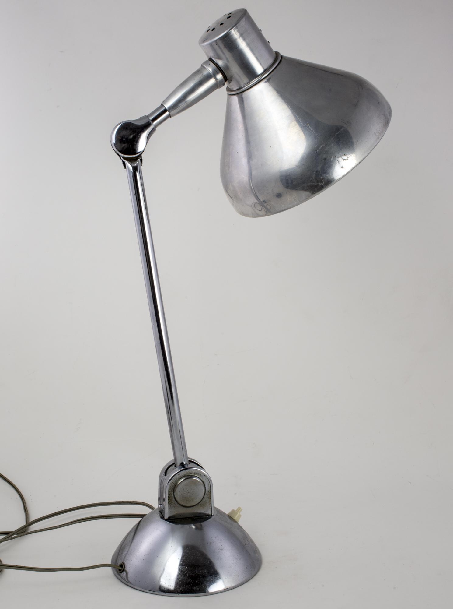 JUMO MODERNIST task lamp, Mid-Century gallery: Jumo lights for industrial offices were widely use in France from the 1940's until the 1970's. There are more than 45 models, all of them display an interesting modernist approach with some touch of c