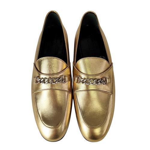 TOM FORD Flat loafers for women in gold colored sheepskin (1 of 10)