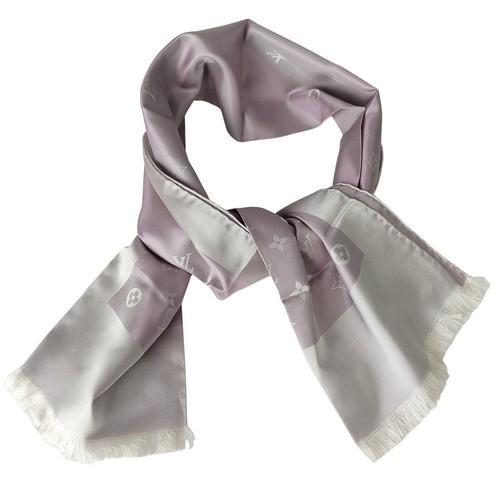 LOUIS VUITTON Fringed silk scarf (1 of 6)