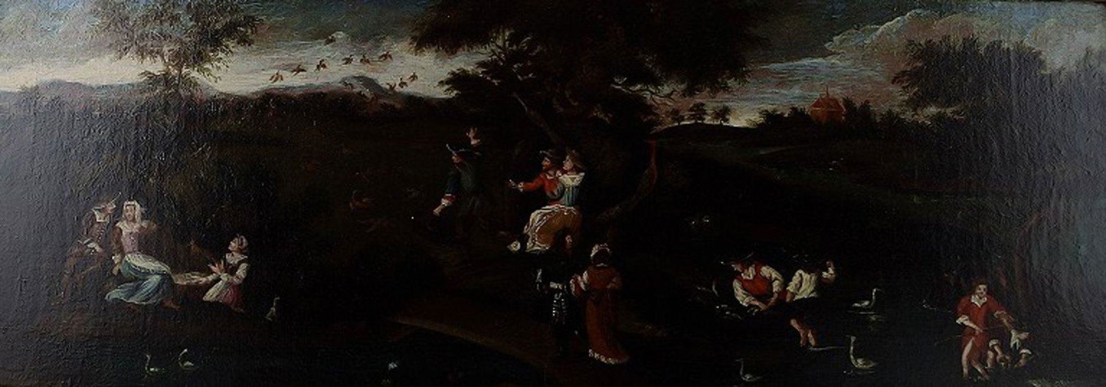 Unknown Flemish Old Master, 18 c.: Unknown Flemish Old Master, 18 c. Unsigned. Oil on canvas, relined. Measures 73 x 25 cm. The frame measures 3 cm. In good condition. Reserve: $1,400.00 Shipping: Domestic: Shipping rates are determine