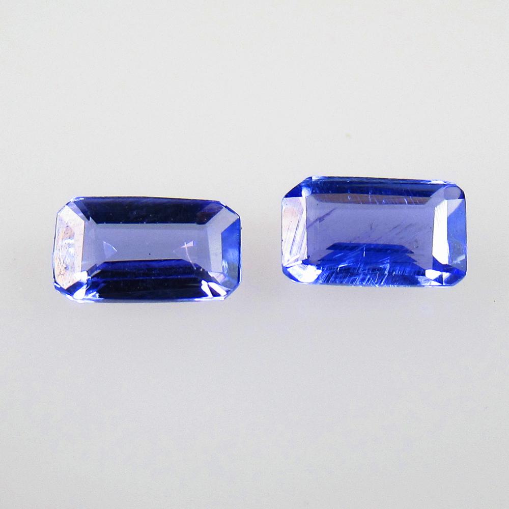 0.50 Ctw Natural Tanzanite Octagon Pair: No Reserve! Title: 0.50 Ctw Natural Tanzanite Octagon Pair Stone Clarity: VVS Gemstones: Natural Tanzanite Carat Weights: 0.5 Size/Dimensions: 5.00 x 3.00 x 1.80 mm / 2 Pc's Additional Information: To