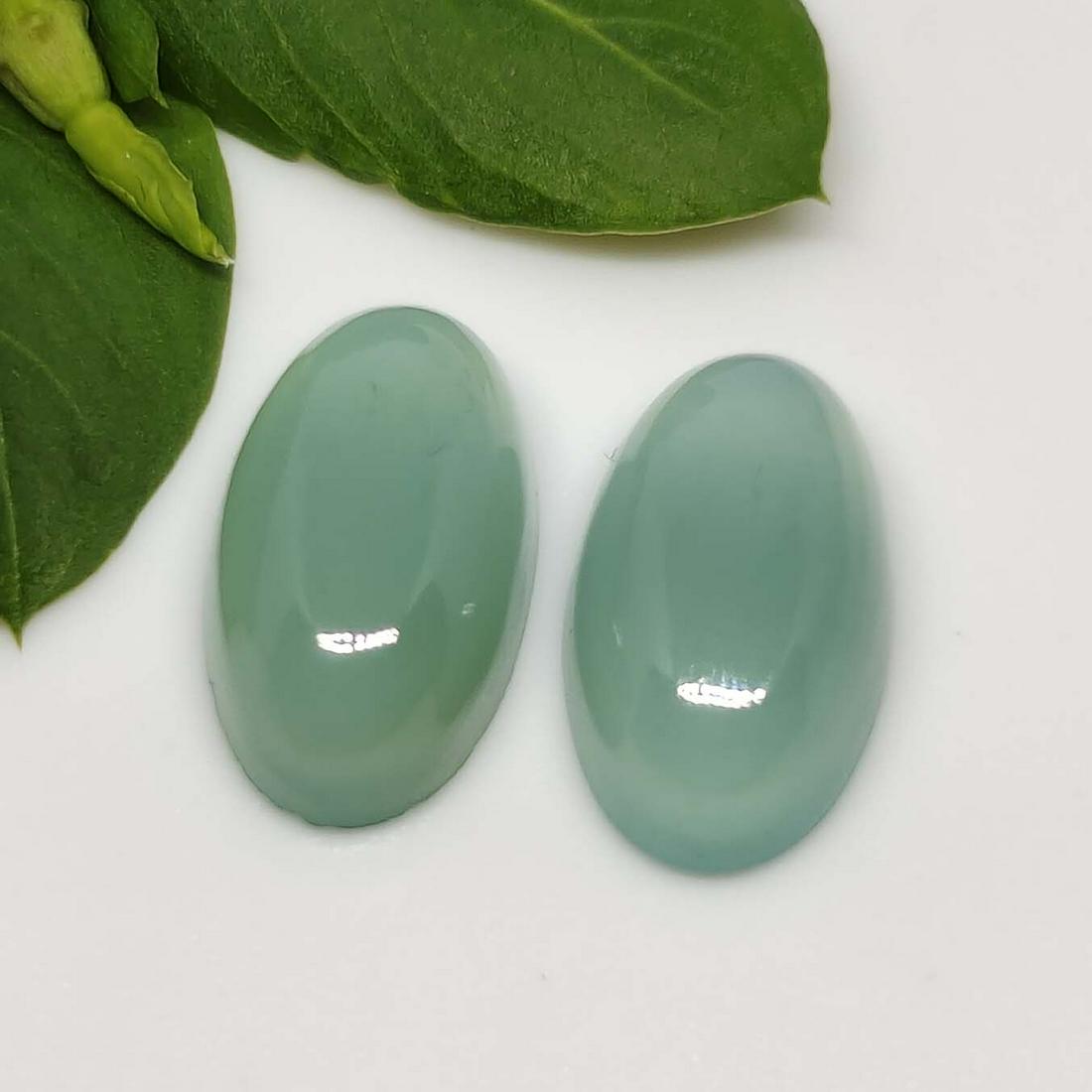 5.85 ct Natural Blue Chalcedony Pair (1 of 1)