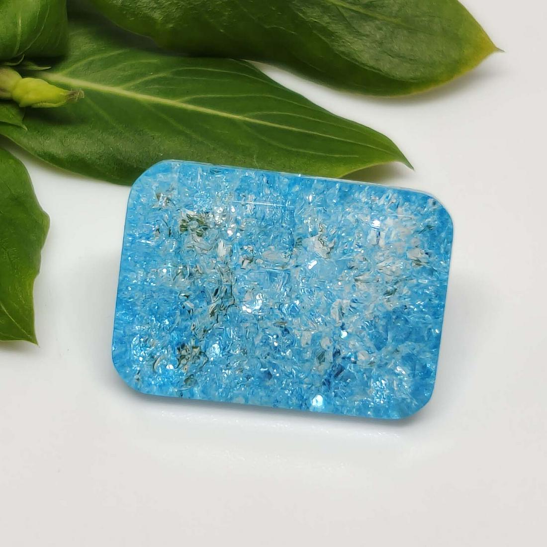 16.50 ct Rare Natural Blue Crackled Quartz (1 of 2)
