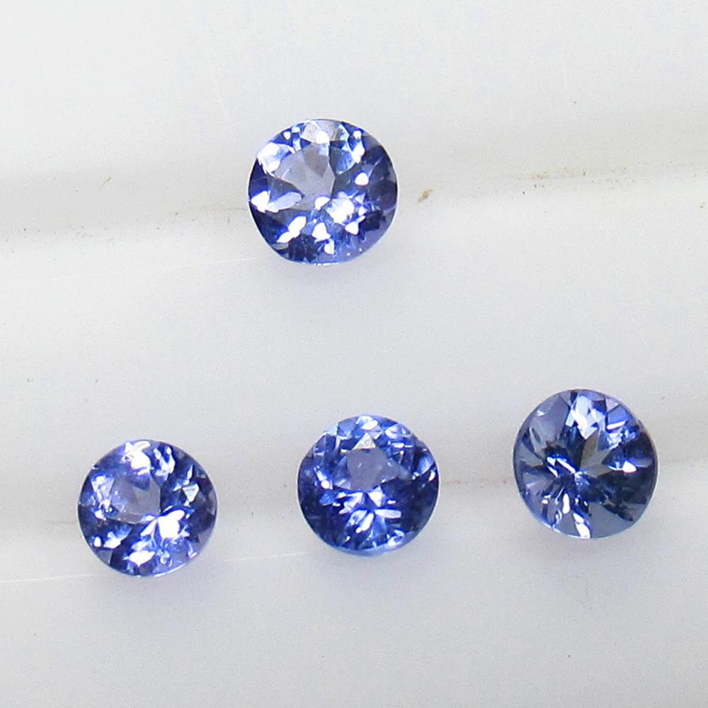 0.48 Ctw Natural 4 Tanzanite Round Set: No Reserve! Title: 0.48 Ctw Natural 4 Tanzanite Round Set Stone Clarity: VVS Gemstones: Natural Tanzanite Carat Weights: 0.48 Size/Dimensions: 2.80 - 3.10 mm / 4 Pc's Additional Information: Top Quali