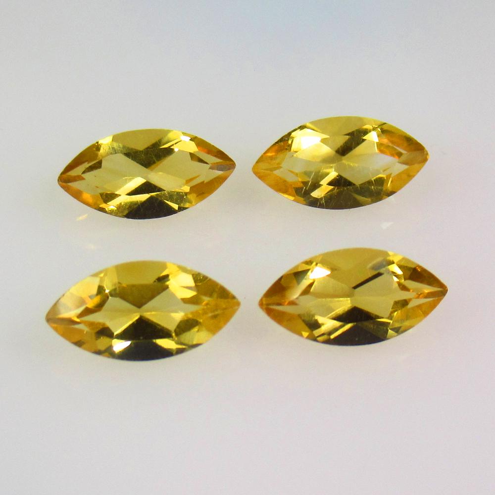 2.21 Ctw Natural 4 Yellow Citrine Marquise Set (1 of 2)