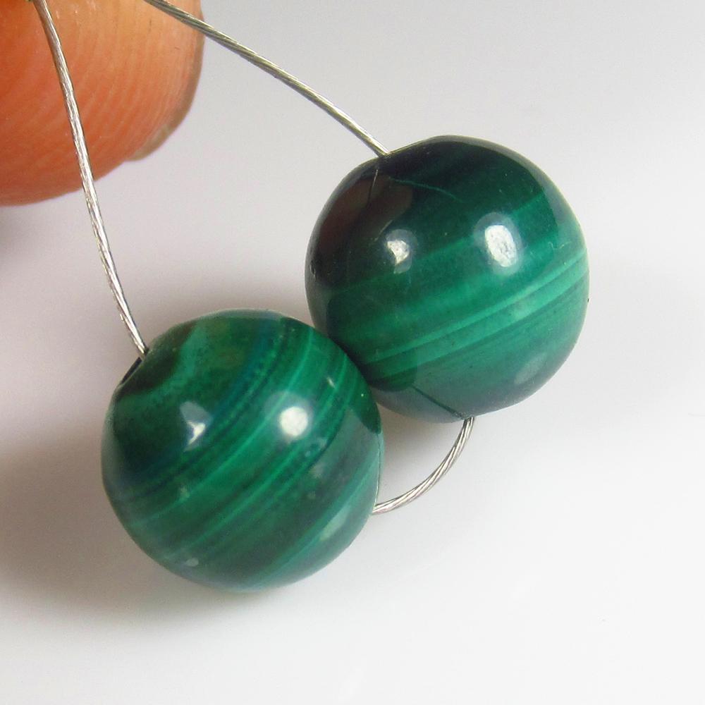 Natural Malachite Beads - 10.07 Ct (1 of 2)