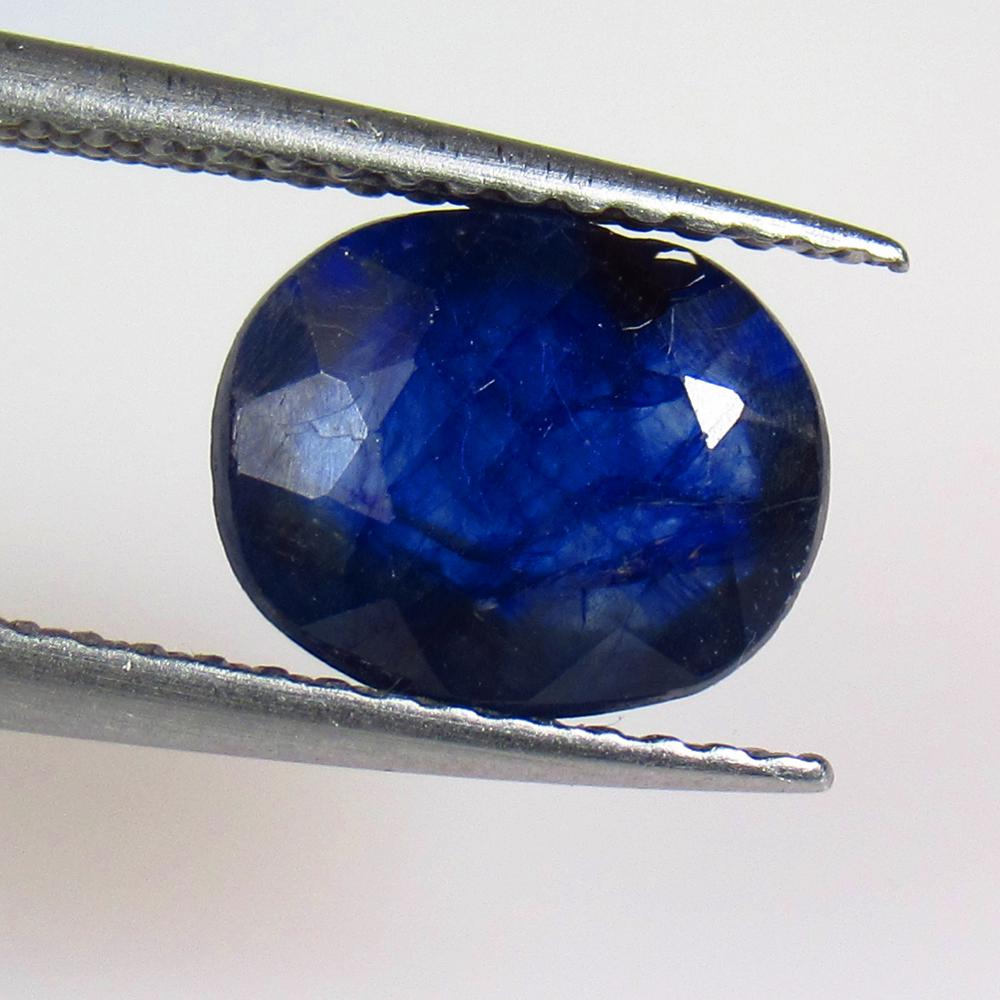 3.32 Ctw Blue Sapphire Oval Cut (1 of 2)