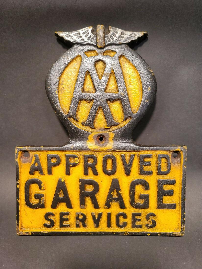 Cast Iron AAA Approved Garage Sign Plaque (1 of 12)