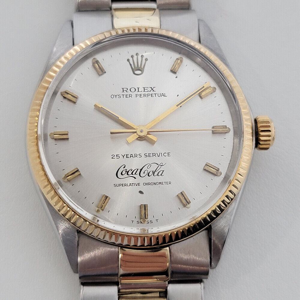 Mens Rolex Oyster 1005 14k Gold SS Automatic Coca Cola Dial 1970s Vintage RA130S (1 of 12)
