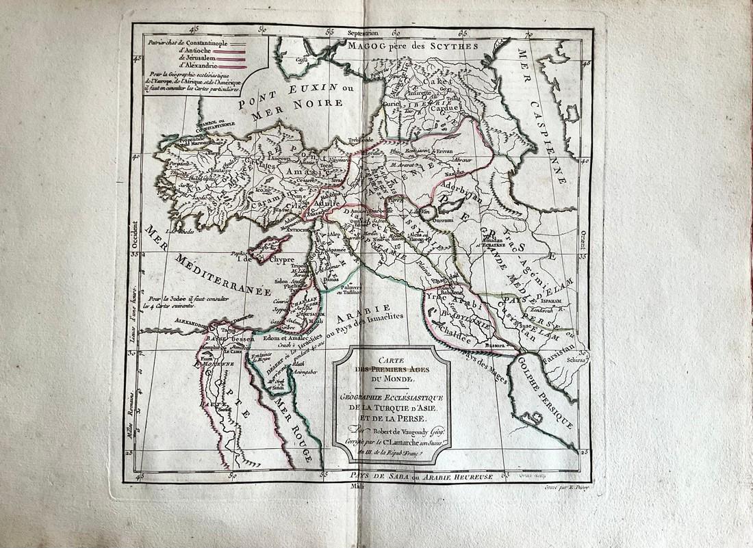 Ancient Middle East with large Armenia. 1794 by Vaugondy/Delamarche (1 of 2)