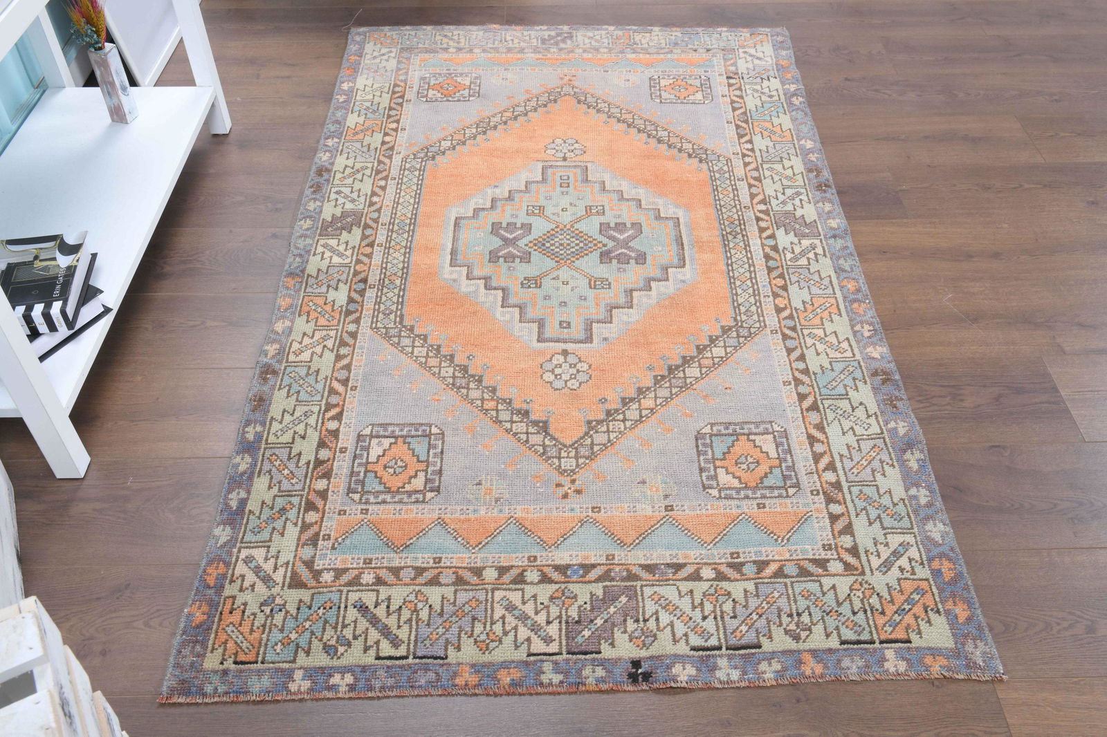 3.5x5.8 ft Turkish Vintage Wool Rug (1 of 8)