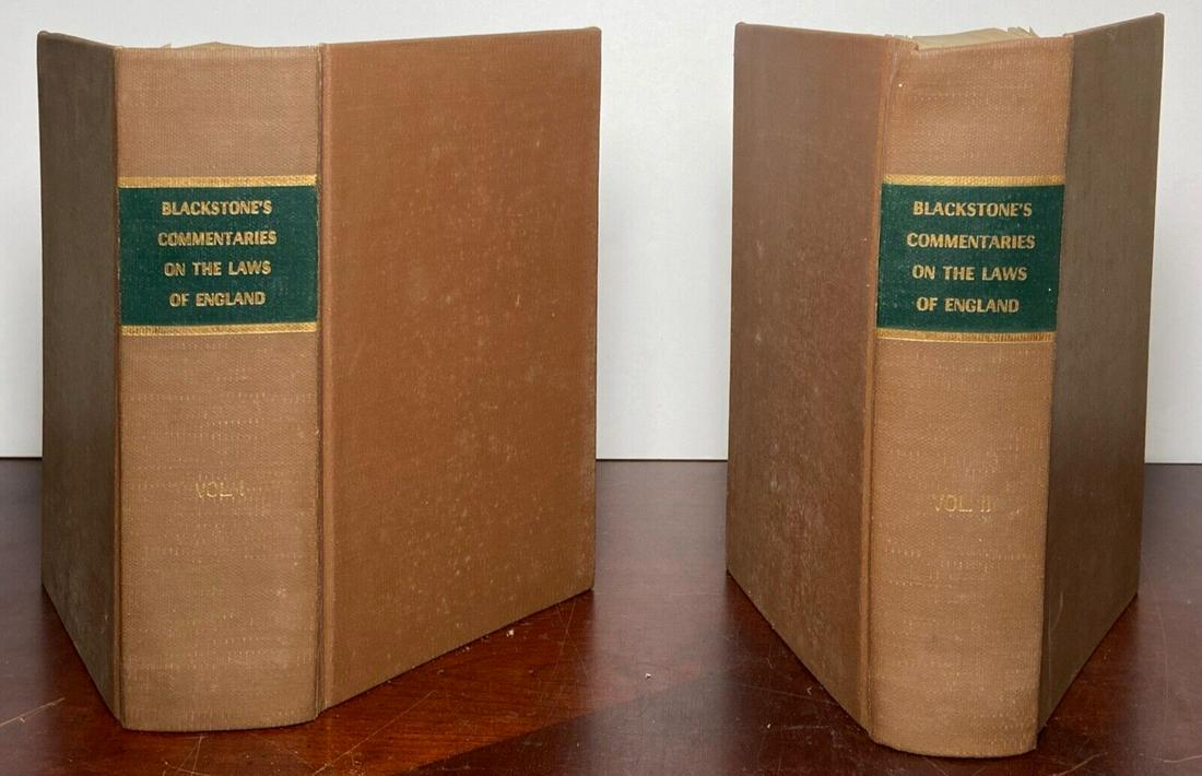 Commentaries on the Laws of England William Blackstone 1836 Dean 2 Volumes HC (1 of 5)