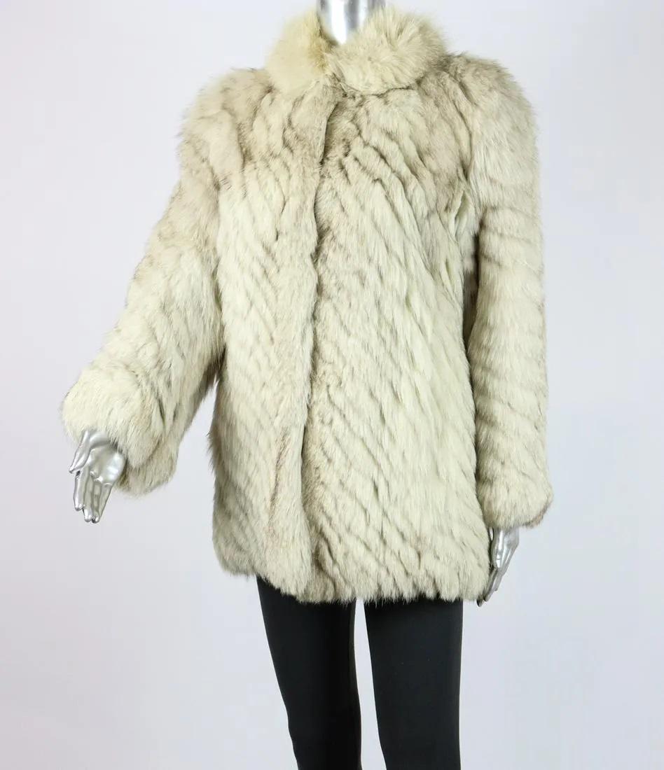 BLUE FOX FUR JACKET EU: M; US: 10 (1 of 10)