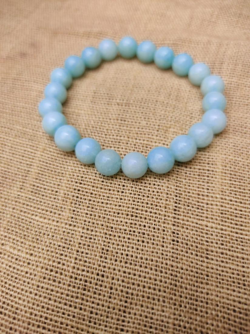 86 Carat Jade Blue Round- Balls Adjustable Bracelet (1 of 6)