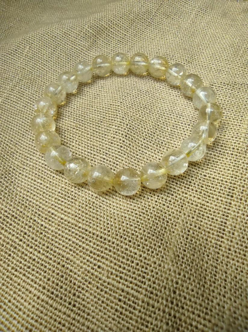 96 Carat Citrine Round- Balls Adjustable Bracelet (1 of 5)