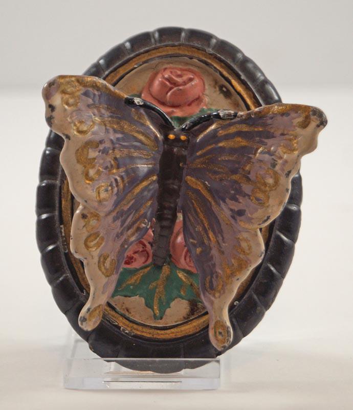 Butterfly on Flower Cast Iron Doorknocker 1926 (1 of 4)