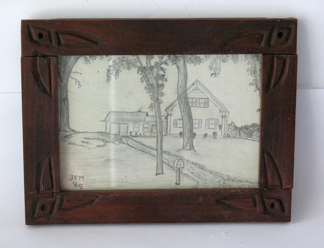Vintage tramp art style frame. (1 of 4)