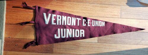 Antique pennant Vermont junior high school 1920's (1 of 1)