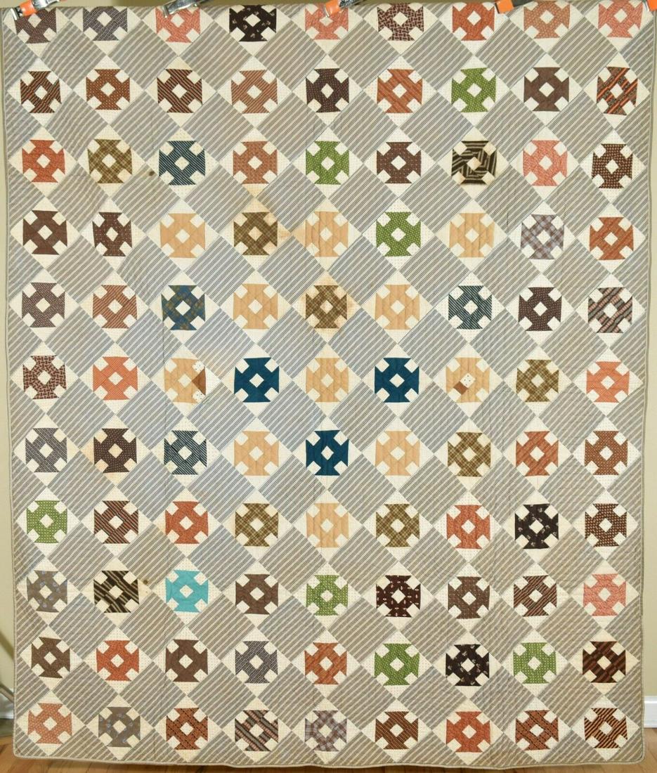 1880's Churn Dash Quilt, Small Scale (1 of 12)